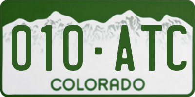 CO license plate 010ATC