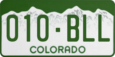 CO license plate 010BLL