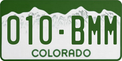 CO license plate 010BMM