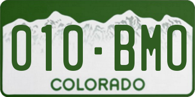 CO license plate 010BMO