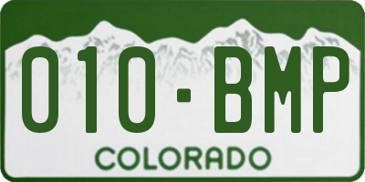 CO license plate 010BMP
