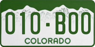 CO license plate 010BOO