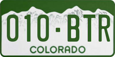 CO license plate 010BTR