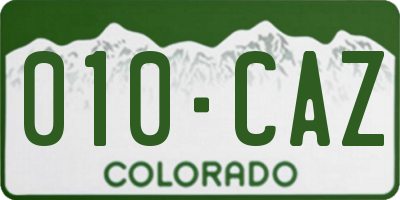 CO license plate 010CAZ
