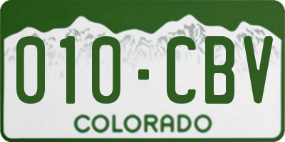 CO license plate 010CBV