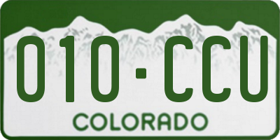 CO license plate 010CCU