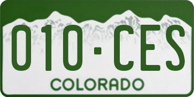 CO license plate 010CES