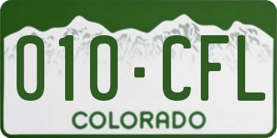CO license plate 010CFL