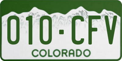 CO license plate 010CFV