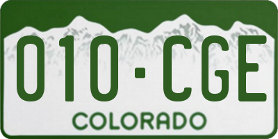 CO license plate 010CGE