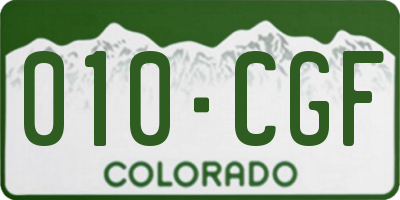 CO license plate 010CGF