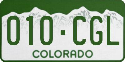 CO license plate 010CGL