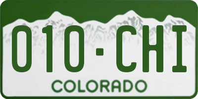 CO license plate 010CHI
