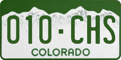 CO license plate 010CHS