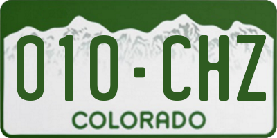 CO license plate 010CHZ