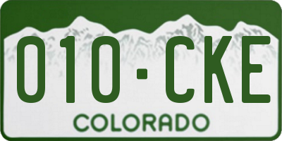 CO license plate 010CKE
