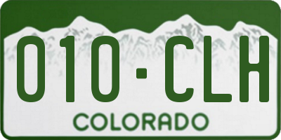 CO license plate 010CLH