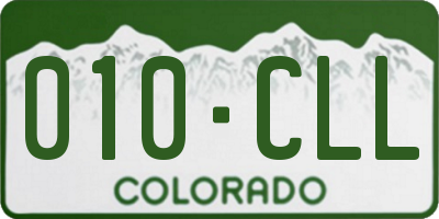 CO license plate 010CLL