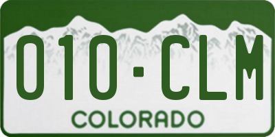CO license plate 010CLM