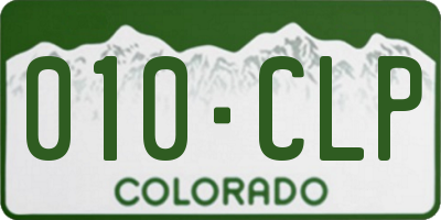 CO license plate 010CLP