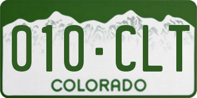 CO license plate 010CLT