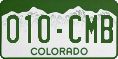 CO license plate 010CMB