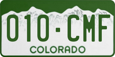 CO license plate 010CMF