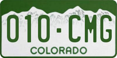 CO license plate 010CMG
