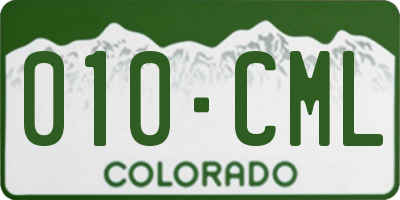 CO license plate 010CML