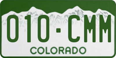 CO license plate 010CMM