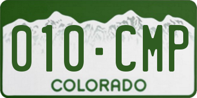CO license plate 010CMP