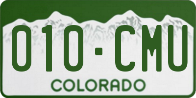 CO license plate 010CMU