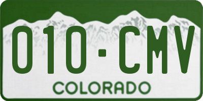 CO license plate 010CMV
