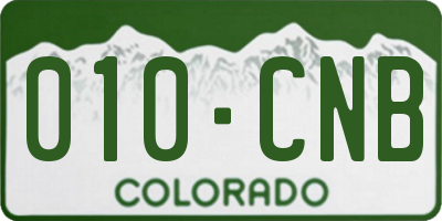 CO license plate 010CNB