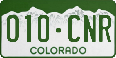 CO license plate 010CNR
