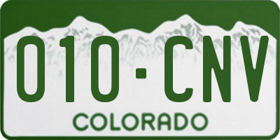 CO license plate 010CNV