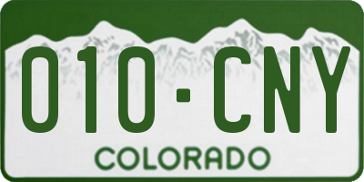 CO license plate 010CNY