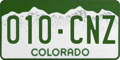 CO license plate 010CNZ