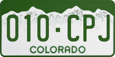CO license plate 010CPJ