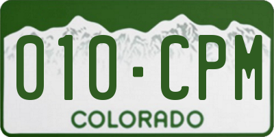 CO license plate 010CPM