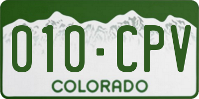 CO license plate 010CPV