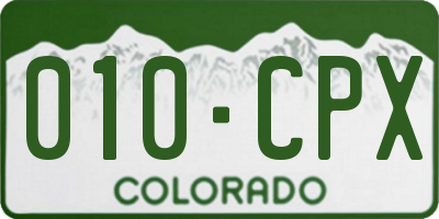 CO license plate 010CPX