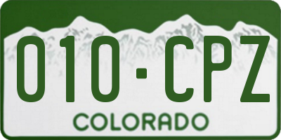 CO license plate 010CPZ