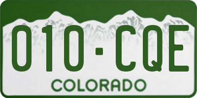 CO license plate 010CQE