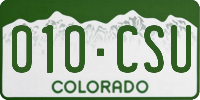 CO license plate 010CSU