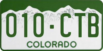 CO license plate 010CTB