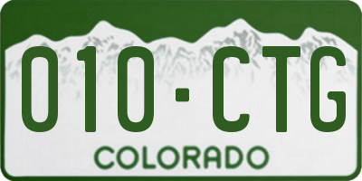 CO license plate 010CTG