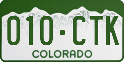 CO license plate 010CTK