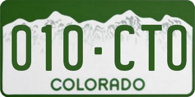 CO license plate 010CTO