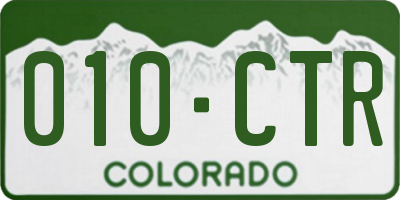 CO license plate 010CTR